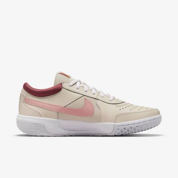 Women's Nike NikeCourt Zoom Lite 3 Tennis Shoes White / Red / Coral | NK637KAS