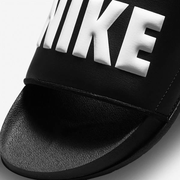 Women's Nike Offcourt Slides Black / White | NK360ARB