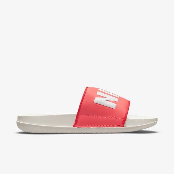 Women's Nike Offcourt Slides Red / White | NK723CIB