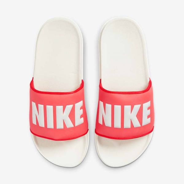 Women's Nike Offcourt Slides Red / White | NK723CIB