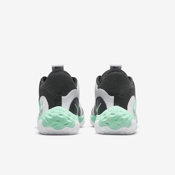 Women's Nike PG 6 Basketball Shoes Black / White / Mint | NK298ZTA