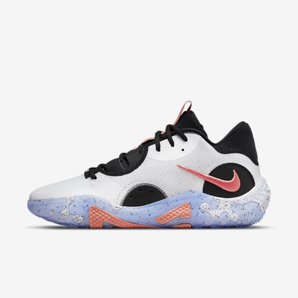 Women\'s Nike PG 6 Basketball Shoes White / Black / Blue / Red | NK126YWP