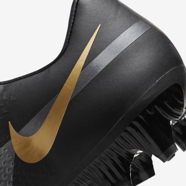 Women's Nike Phantom GT2 Academy MG Multi-Ground Football Shoes Black / Metal Gold / Dark Grey / Metal Dark Grey | NK967WLI