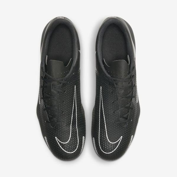 Women's Nike Phantom GT2 Club MG Multi-Ground Football Shoes Black / Dark Grey / Metal Silver | NK352GLQ