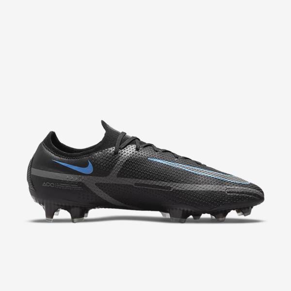 Women's Nike Phantom GT2 Elite FG Firm-Ground Football Shoes Black / Grey | NK762NKV