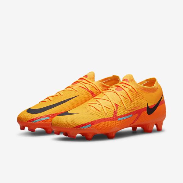 Women's Nike Phantom GT2 Pro FG Firm-Ground Football Shoes Orange / Light Red / Black | NK136TPU