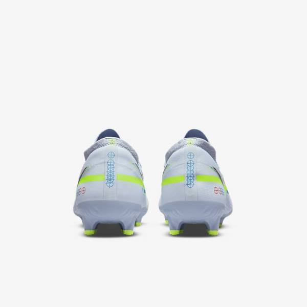 Women's Nike Phantom GT2 Pro FG Firm-Ground Football Shoes Grey / Light Blue | NK691QDV