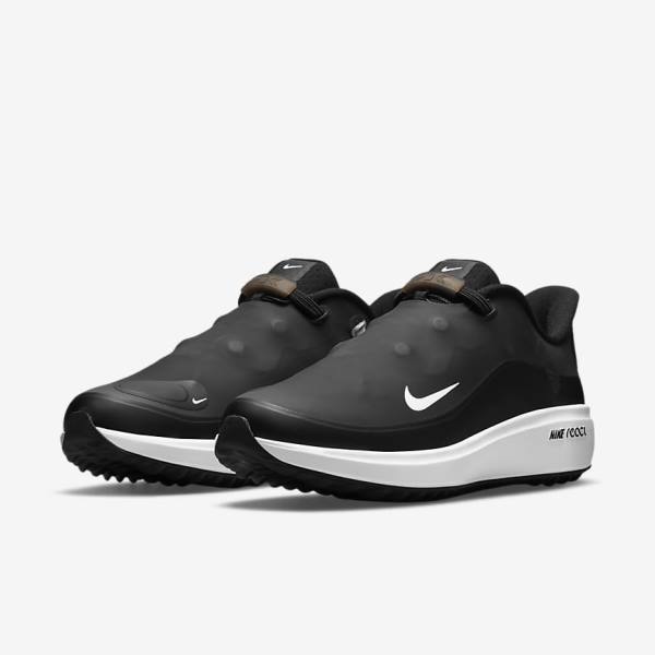 Women's Nike React Ace Tour Golf Shoes Black / Metal Dark Grey / White | NK326BRO