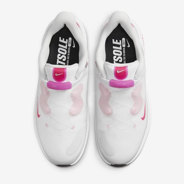 Women's Nike React Ace Tour Golf Shoes White / Black / Pink | NK065OHF