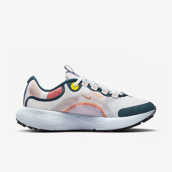 Women's Nike React Escape Run Road Running Shoes White / Blue / Black / Pink | NK124YJI