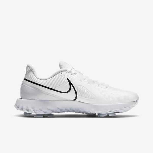 Women's Nike React Infinity Pro Golf Shoes White / Metal Platinum / Black | NK645NUT