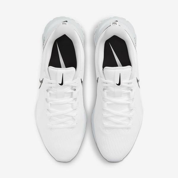 Women's Nike React Infinity Pro Golf Shoes White / Metal Platinum / Black | NK645NUT