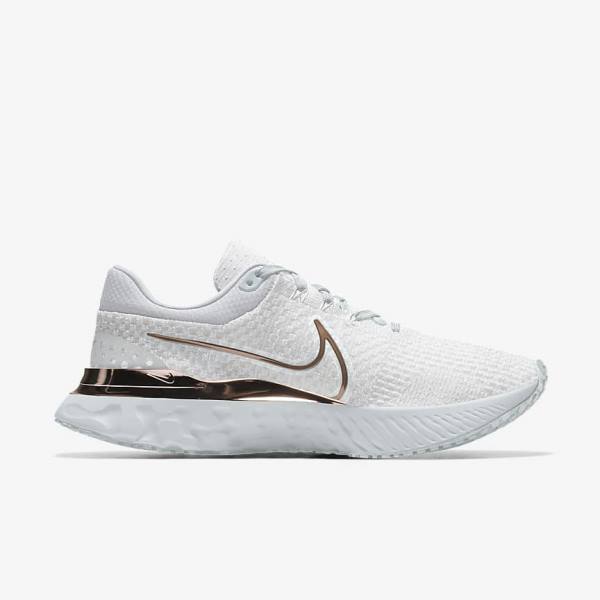 Women's Nike React Infinity Run 3 By You Custom Road Running Shoes White | NK085BAJ