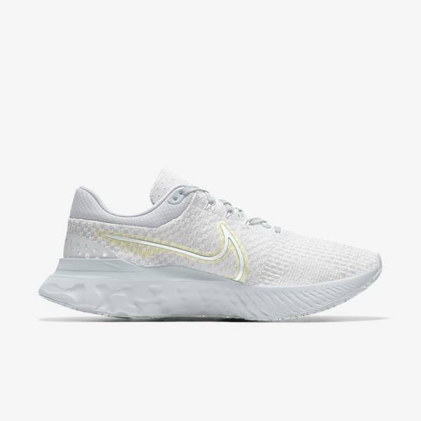 Women's Nike React Infinity Run 3 By You Custom Road Running Shoes White | NK963EBX