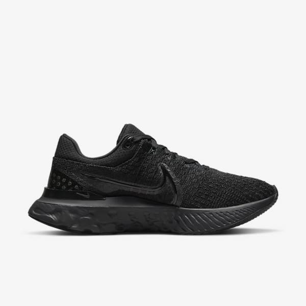 Women's Nike React Infinity Run Flyknit 3 Road Running Shoes Black | NK429ECD