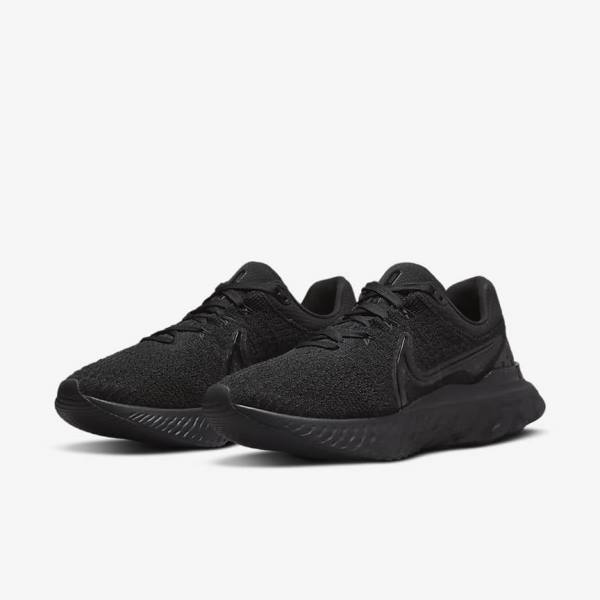 Women's Nike React Infinity Run Flyknit 3 Road Running Shoes Black | NK429ECD