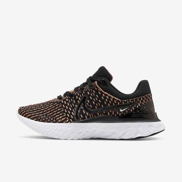 Women\'s Nike React Infinity Run Flyknit 3 Road Running Shoes Black / Blue / Pink / White | NK639QVX