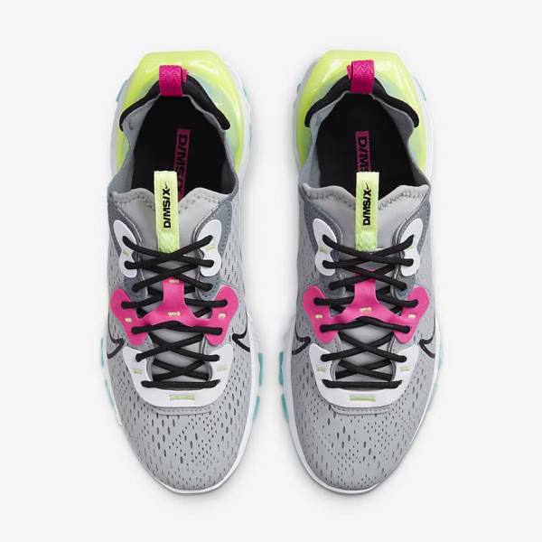 Women's Nike React Vision Sneakers Grey / Pink / Black | NK634YZN