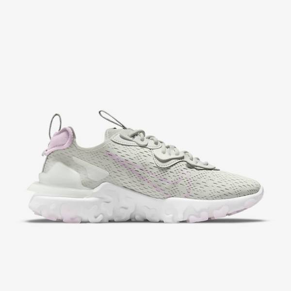 Women's Nike React Vision Sneakers Light Beige / White / Pink | NK041VDT