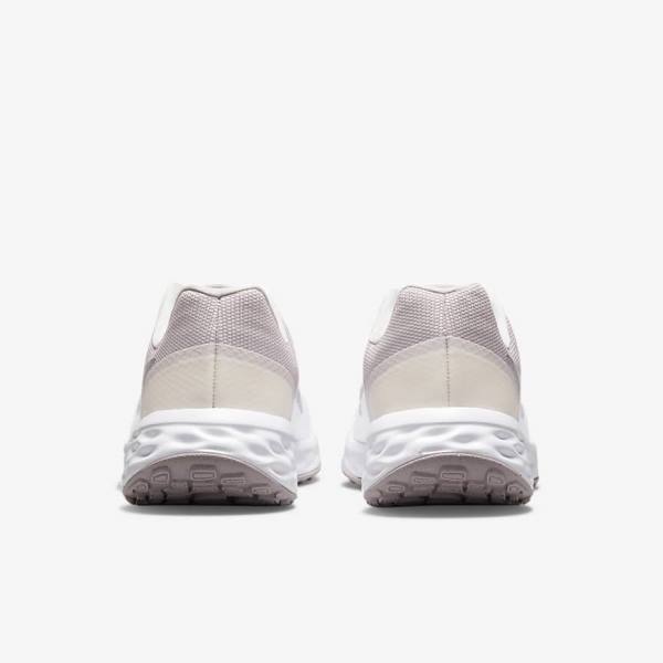 Women's Nike Revolution 6 Next Nature Premium Road Running Shoes White / Grey | NK695XUJ