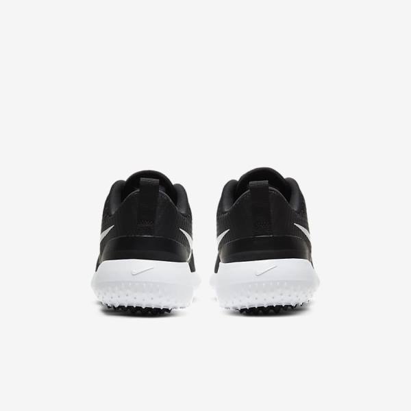 Women's Nike Roshe G Golf Shoes Black / White / Metal White | NK582WDP