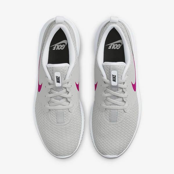 Women's Nike Roshe G Golf Shoes White / Black / Pink | NK891KFN