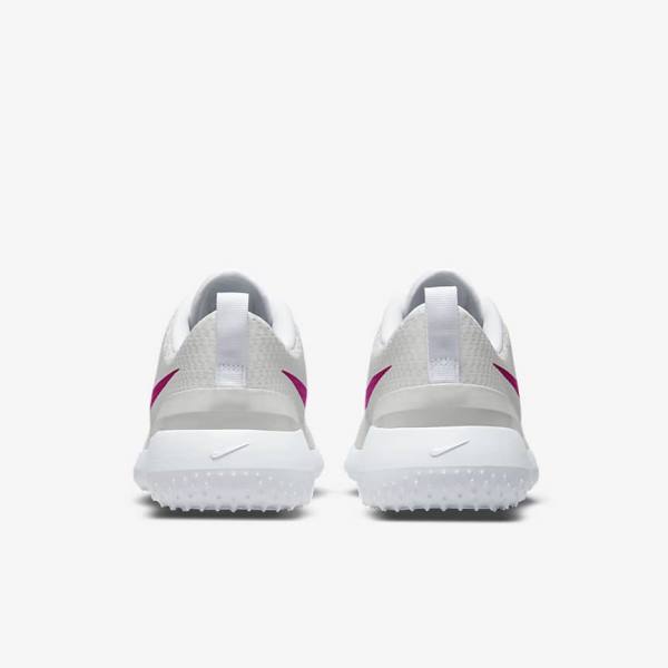 Women's Nike Roshe G Golf Shoes White / Black / Pink | NK891KFN