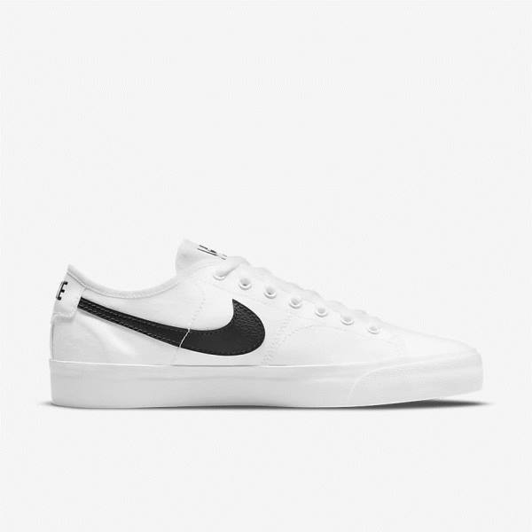 Women's Nike SB BLZR Court Skate Shoes White / Black / Black | NK357DNZ