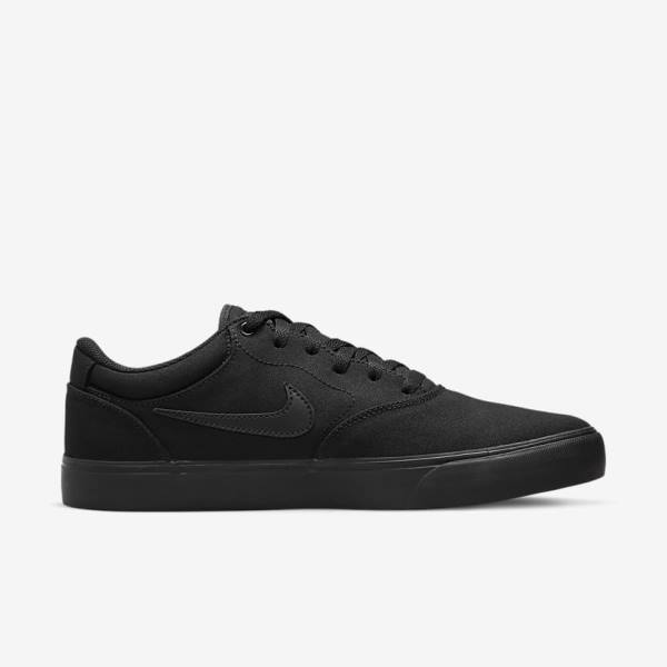 Women's Nike SB Chron 2 Canvas Skate Shoes Black | NK041XMC