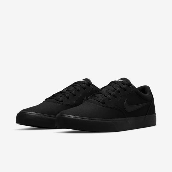 Women's Nike SB Chron 2 Canvas Skate Shoes Black | NK041XMC