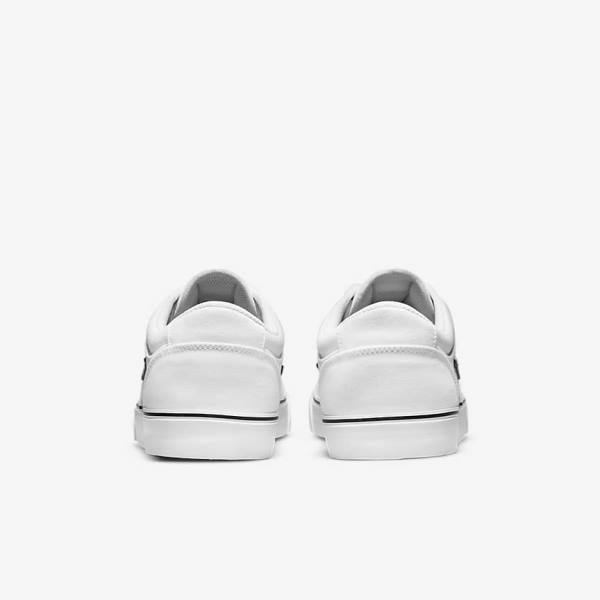 Women's Nike SB Chron 2 Canvas Skate Shoes White / Black | NK572KNY