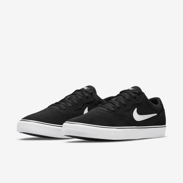 Women's Nike SB Chron 2 Skate Shoes Black / White | NK342YGI