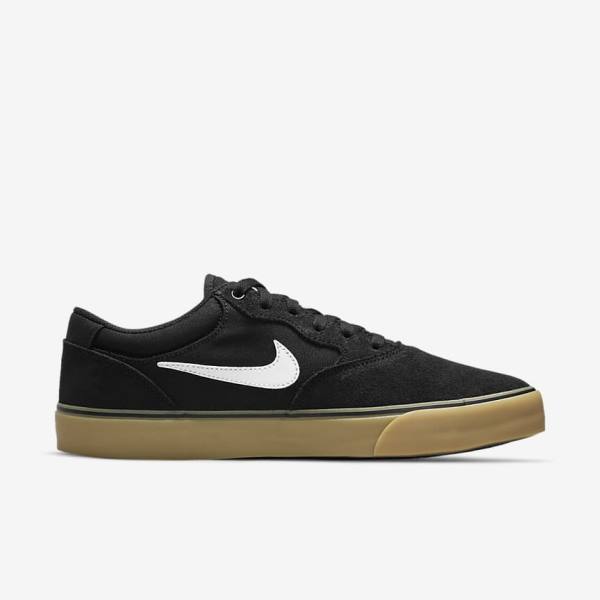 Women's Nike SB Chron 2 Skate Shoes Black / Light Brown / White | NK657STL