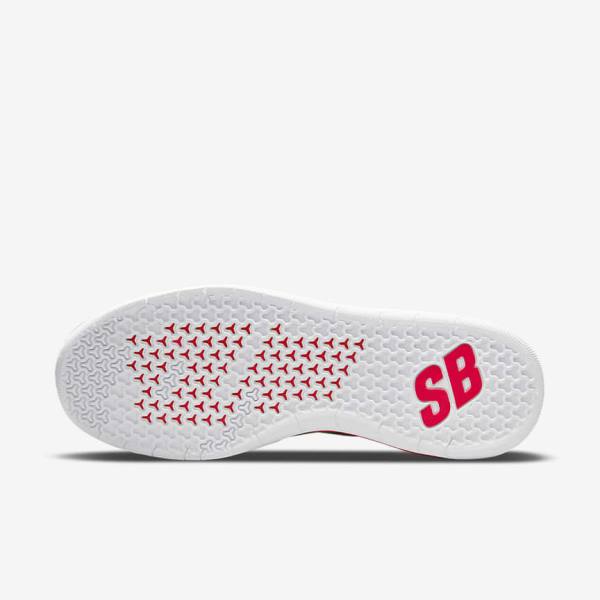 Women's Nike SB Nyjah Free 2 Skate Shoes Grey / White / Light Red / Black | NK631QLO