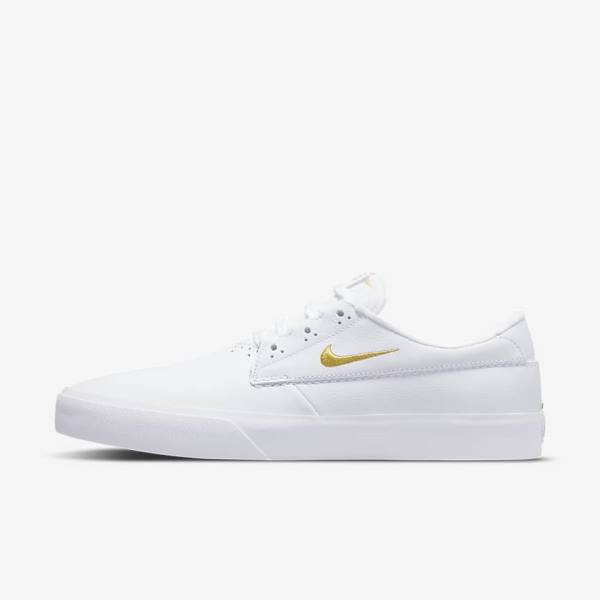 Women\'s Nike SB Shane PRM Skate Shoes White / Metal Gold | NK678CDT