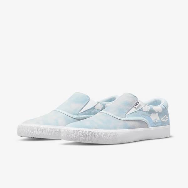 Women's Nike SB Zoom Verona Slip x Rayssa Leal Skate Shoes Blue / White / Blue | NK789LPH