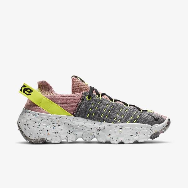 Women's Nike Space Hippie 04 Sneakers Lemon / Light Pink / Black | NK024BHV