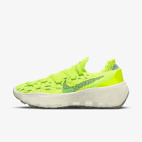 Women\'s Nike Space Hippie 04 Sneakers Light Lemon / Green / Turquoise | NK123RVQ