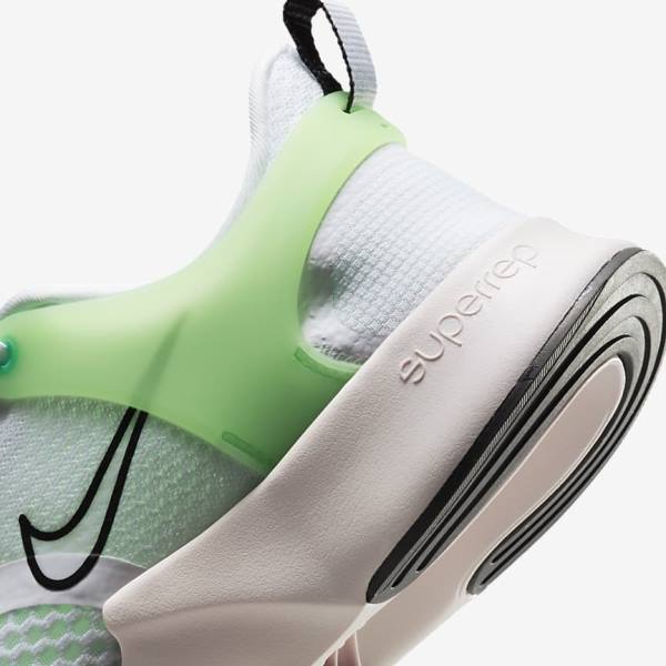 Women's Nike SuperRep Go 2 Training Shoes White / Green / Light Pink / Black | NK041LCD