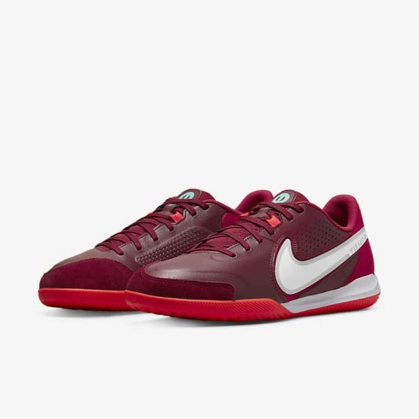 Women's Nike Tiempo Legend 9 Academy IC Indoor-Court Football Shoes Red / Light Red / White | NK245VAY