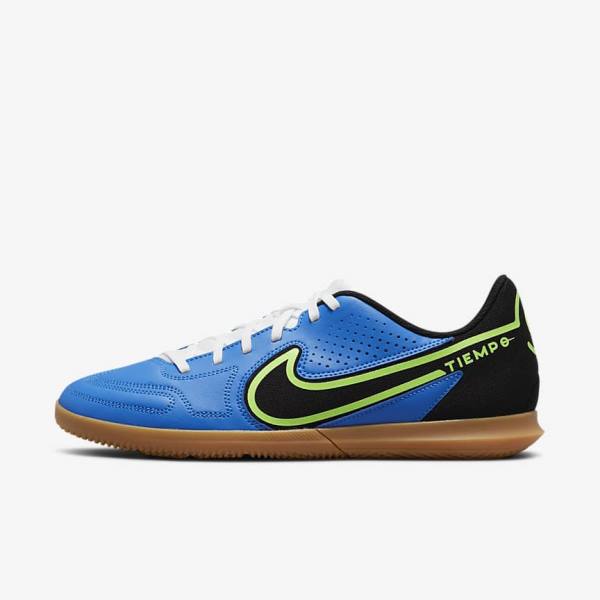 Women\'s Nike Tiempo Legend 9 Club IC Indoor-Court Football Shoes Light Blue / Light Green / Brown / Black | NK954XIA