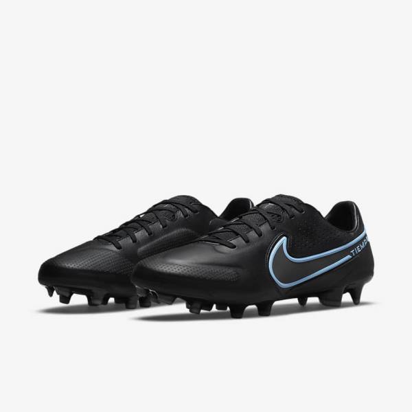 Women's Nike Tiempo Legend 9 Pro FG Firm-Ground Football Shoes Black / Grey | NK372VBT