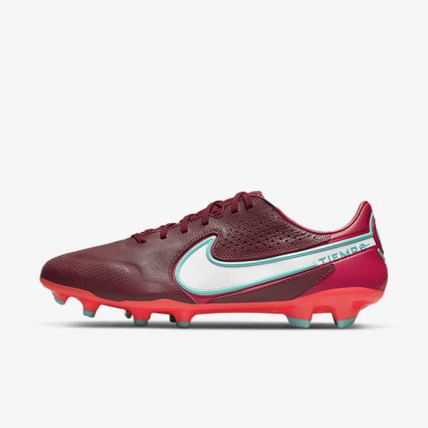 Women\'s Nike Tiempo Legend 9 Pro FG Firm-Ground Football Shoes Red / White | NK630GLY