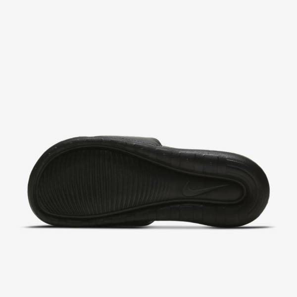 Women's Nike Victori One Slides Black / White | NK483OTK