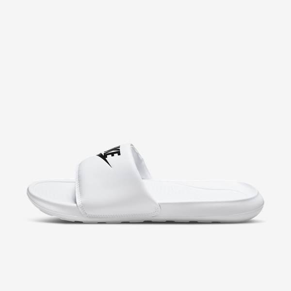 Women\'s Nike Victori One Slides White / Black | NK185QHI