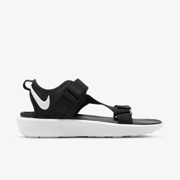 Women's Nike Vista Sandals Black / White | NK061KUC