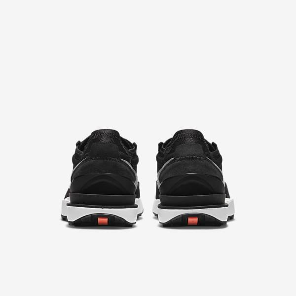 Women's Nike Waffle One Sneakers Black / Orange / White | NK607BIY