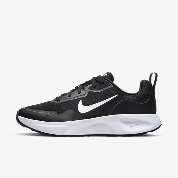 Women\'s Nike Wearallday Sneakers Black / White | NK769LDZ