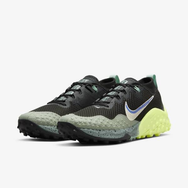 Women's Nike Wildhorse 7 Trail Running Shoes Olive / Light Lemon | NK031MVK