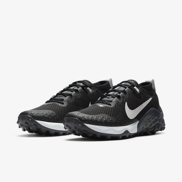 Women's Nike Wildhorse 7 Trail Running Shoes Black / Dark Grey / Platinum | NK265MAB